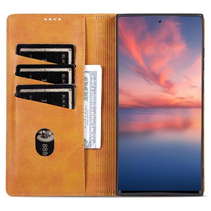 AZNS - AZNS Samsung Galaxy S24 Ultra Fodral Äkta läder - Brun