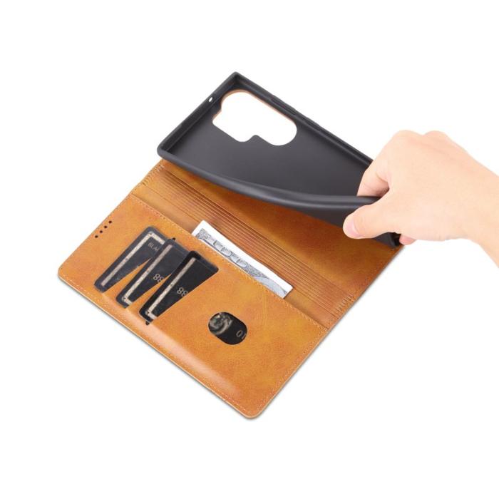 AZNS - AZNS Samsung Galaxy S24 Ultra Fodral Äkta läder - Brun