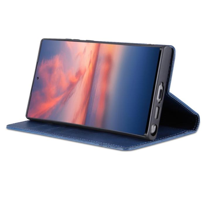 AZNS - AZNS Samsung Galaxy S24 Ultra Fodral Äkta läder - Mörkblå