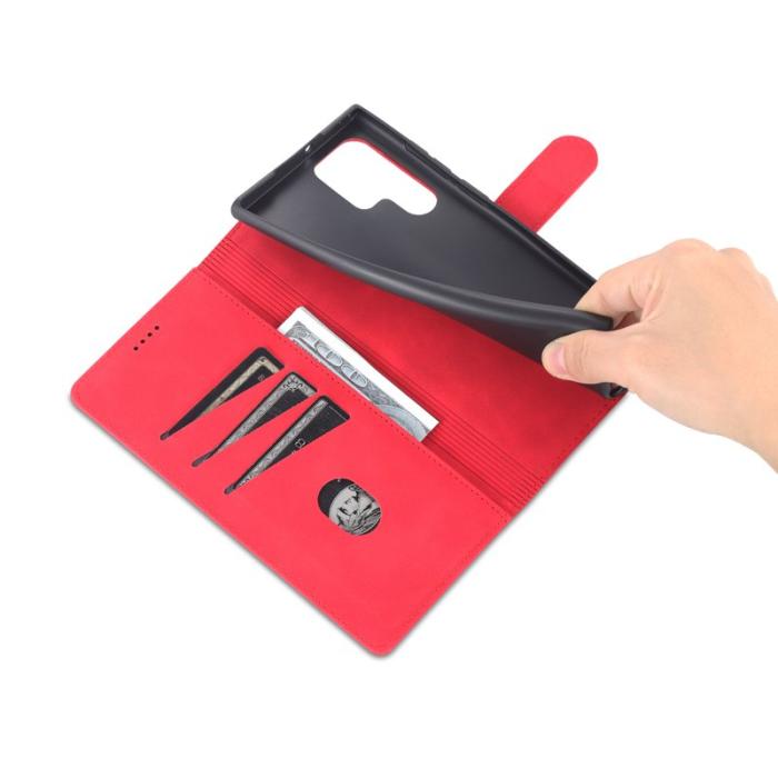 AZNS - AZNS Samsung Galaxy S24 Ultra Fodral Äkta läder - Röd