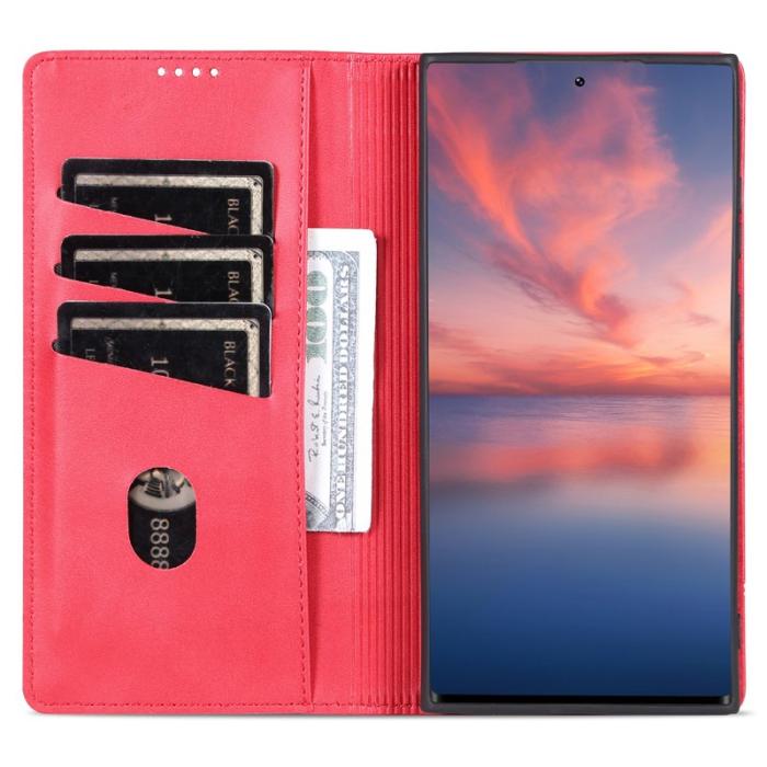 AZNS - AZNS Samsung Galaxy S24 Ultra Fodral Äkta läder - Rosa