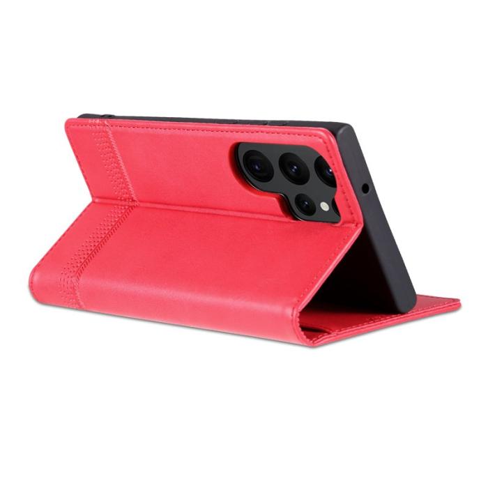 AZNS - AZNS Samsung Galaxy S24 Ultra Fodral Äkta läder - Rosa