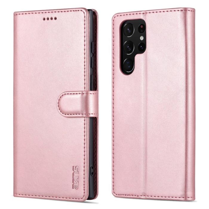 AZNS - AZNS Samsung Galaxy S24 Ultra Fodral Äkta läder - Roséguld