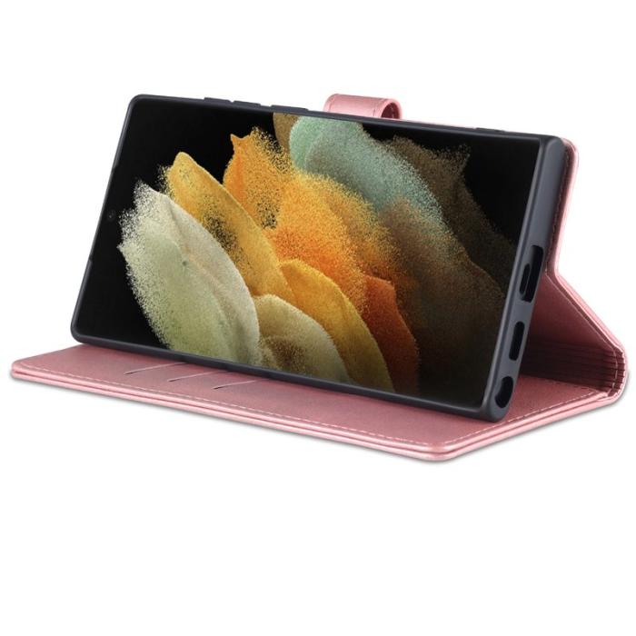 AZNS - AZNS Samsung Galaxy S24 Ultra Fodral Äkta läder - Roséguld