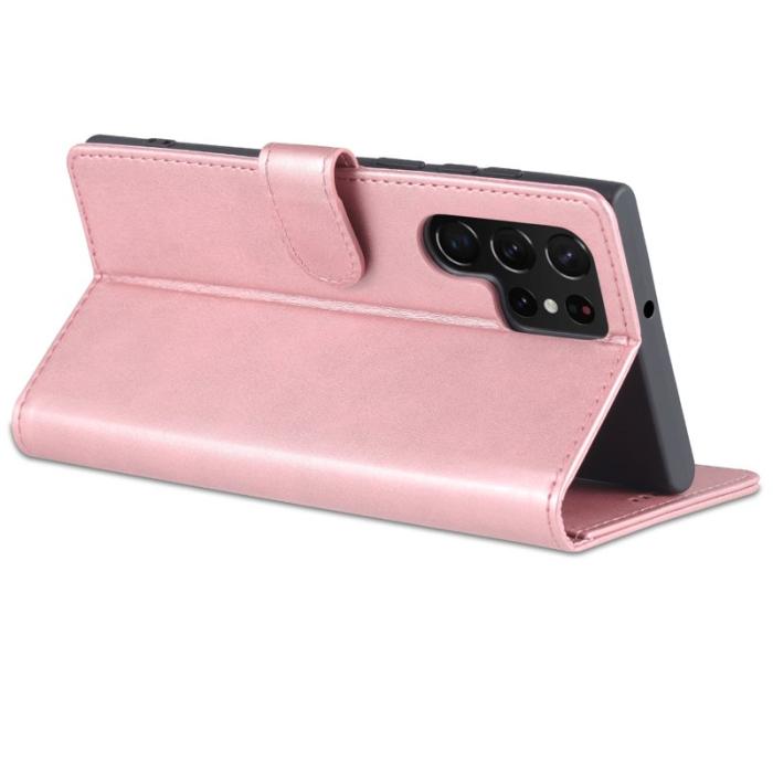 AZNS - AZNS Samsung Galaxy S24 Ultra Fodral Äkta läder - Roséguld