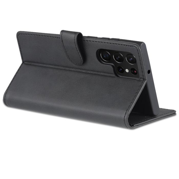 AZNS - AZNS Samsung Galaxy S24 Ultra Fodral Äkta läder - Svart
