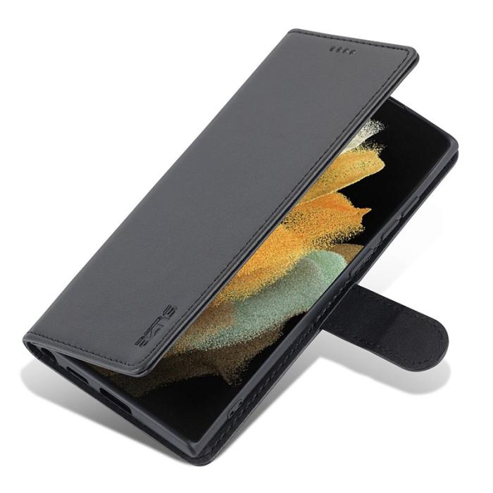 AZNS - AZNS Samsung Galaxy S24 Ultra Fodral Äkta läder - Svart