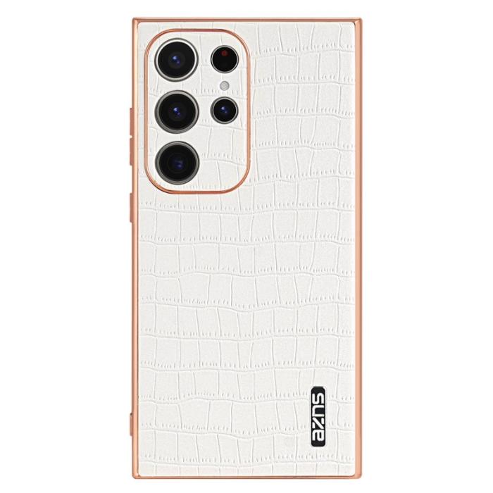 AZNS - AZNS Samsung Galaxy S24 Ultra Fodral Äkta läder - Vit