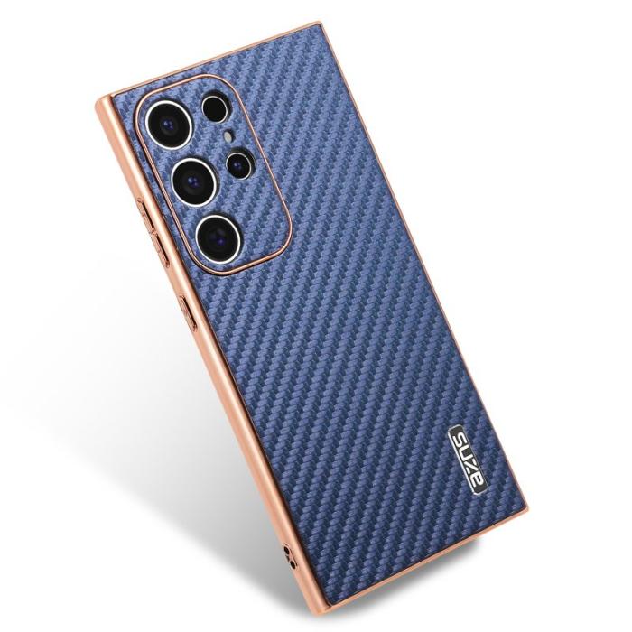 AZNS - AZNS Samsung Galaxy S24 Ultra Fodral PU+TPU - Blå