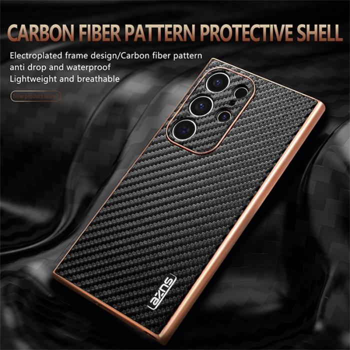 AZNS - AZNS Samsung Galaxy S24 Ultra Fodral PU+TPU - Blå