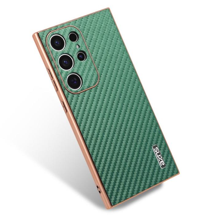 AZNS - AZNS Samsung Galaxy S24 Ultra Fodral PU+TPU - Grön