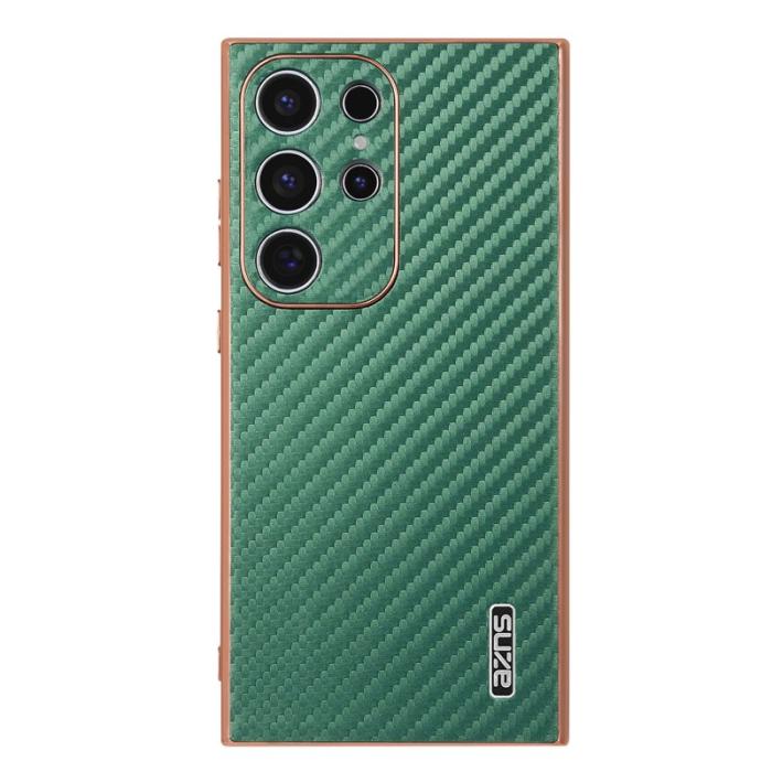 AZNS - AZNS Samsung Galaxy S24 Ultra Fodral PU+TPU - Grön