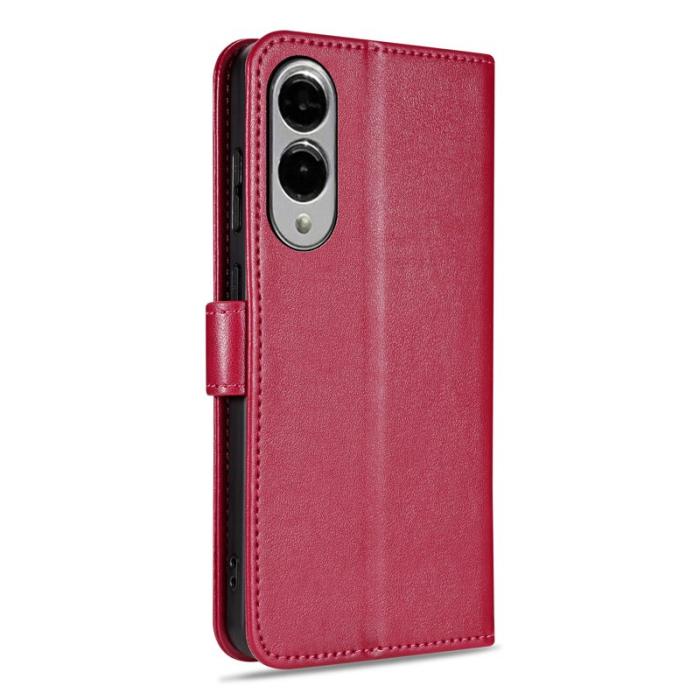 AZNS - AZNS Samsung Galaxy S25 Edge Fodral Anti-Scratch PU Läder - Röd