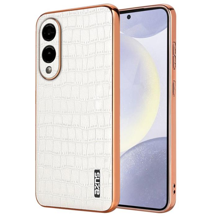 AZNS - AZNS Samsung Galaxy S25 Edge Fodral Electroplating PU + TPU - Vit