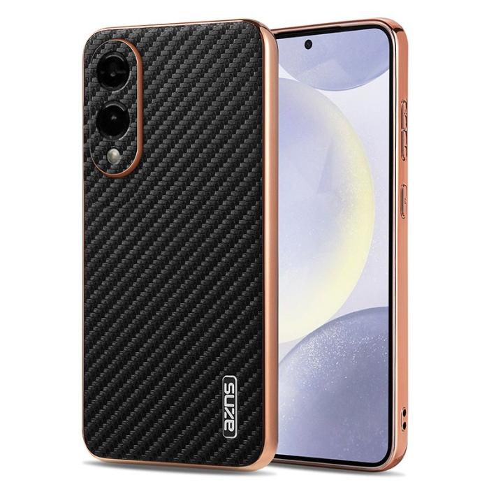 AZNS - AZNS Samsung Galaxy S25 Edge Fodral - Elektroplätering PU + TPU - Svart