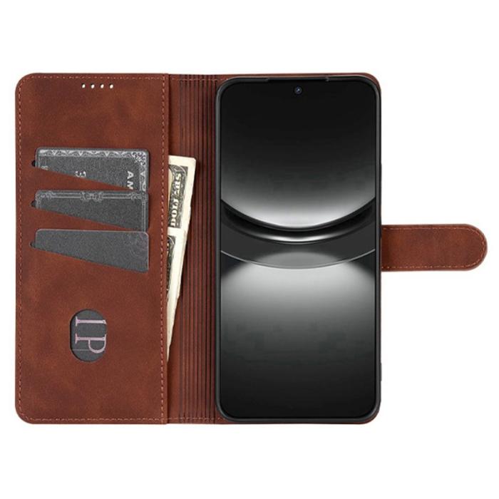 AZNS - AZNS Samsung Galaxy S25 Edge Fodral PU Läder Plånboksfodral - Brun