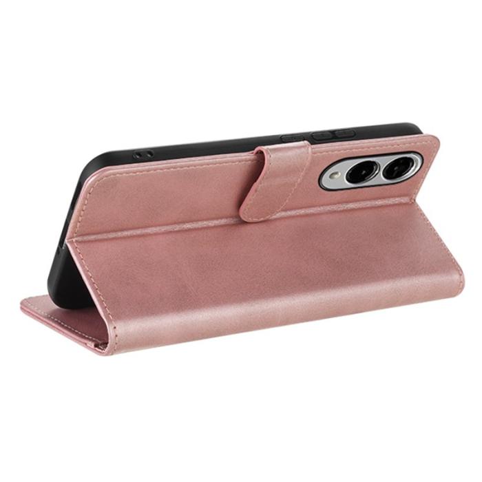 AZNS - AZNS Samsung Galaxy S25 Edge Fodral PU Läder - Rose Gold