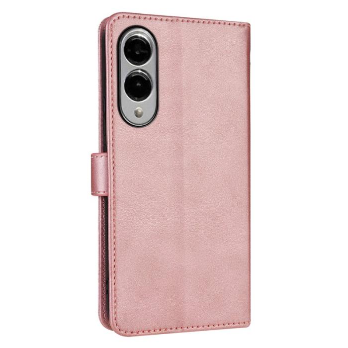 AZNS - AZNS Samsung Galaxy S25 Edge Fodral PU Läder - Rose Gold