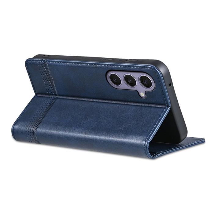 AZNS - AZNS Samsung Galaxy S25 FE Fodral Äkta läder - Blå