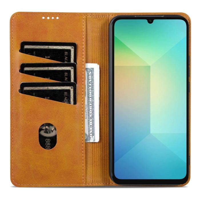 AZNS - AZNS Samsung Galaxy S25 FE Fodral Äkta läder - Brun