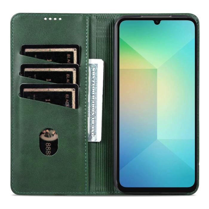 AZNS - AZNS Samsung Galaxy S25 FE Fodral Äkta läder - Grön