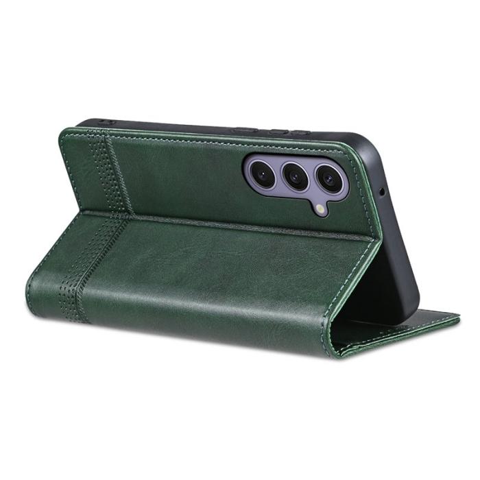 AZNS - AZNS Samsung Galaxy S25 FE Fodral Äkta läder - Grön