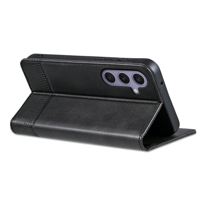 AZNS - AZNS Samsung Galaxy S25 FE Fodral Äkta läder - Svart