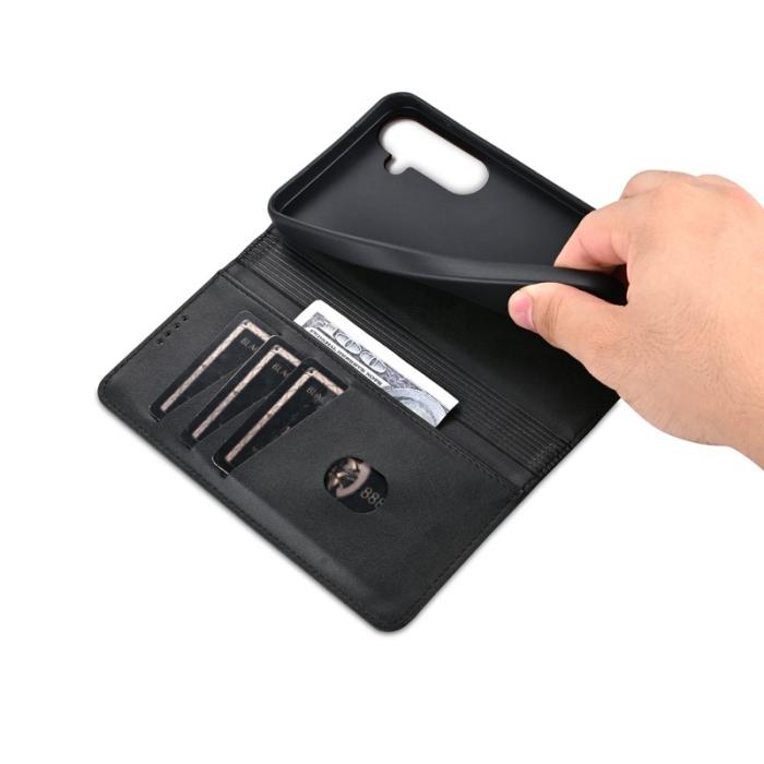 AZNS - AZNS Samsung Galaxy S25 FE Fodral Äkta läder - Svart