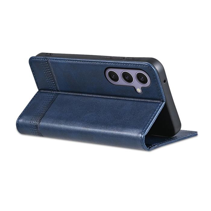 AZNS - AZNS Samsung Galaxy S25+ Fodral Äkta läder - Blå