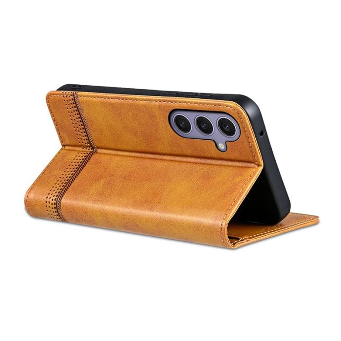 AZNS - AZNS Samsung Galaxy S25+ Fodral Äkta läder - Brun