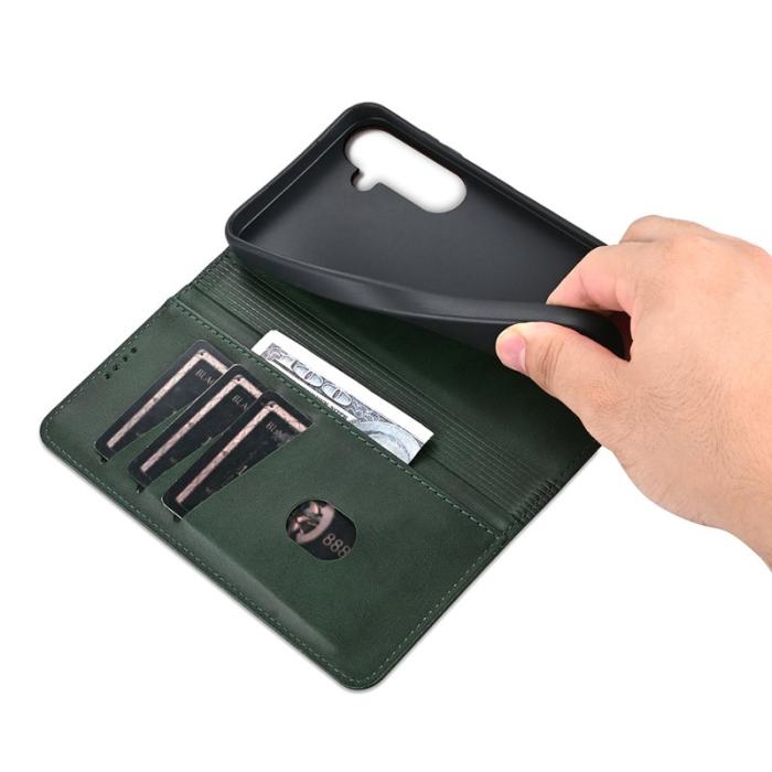 AZNS - AZNS Samsung Galaxy S25+ Fodral Äkta läder - Grön