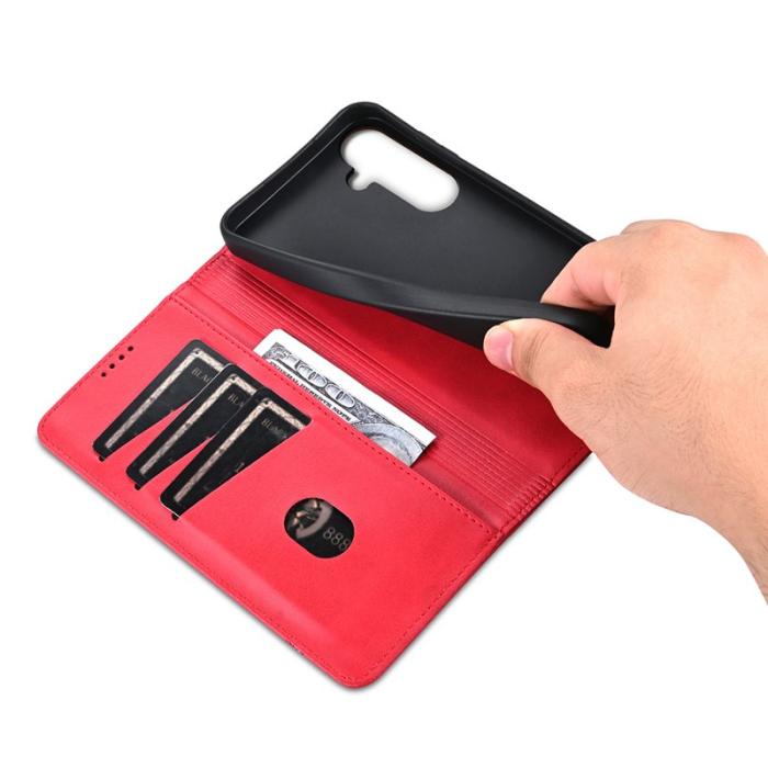 AZNS - AZNS Samsung Galaxy S25+ Fodral Äkta läder - Röd