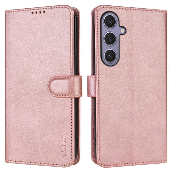 AZNS - AZNS Samsung Galaxy S25 Fodral PU Läder Plånbok - Roséguld