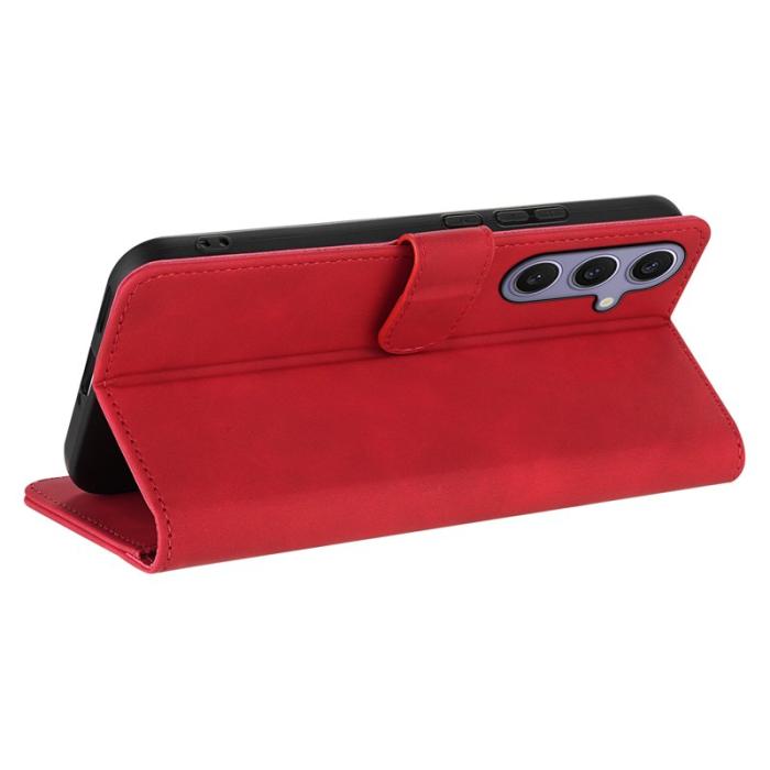 AZNS - AZNS Samsung Galaxy S25+ Fodral PU Läder Plånboksfodral - Röd