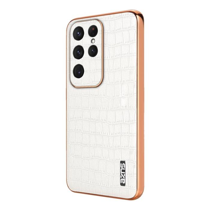 AZNS - AZNS Samsung Galaxy S25 Ultra Fodral Äkta läder - Vit