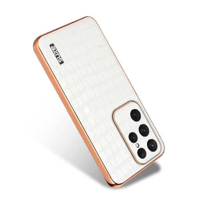 AZNS - AZNS Samsung Galaxy S25 Ultra Fodral Äkta läder - Vit