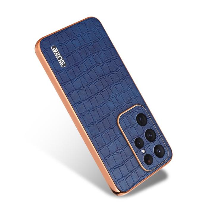 AZNS - AZNS Samsung Galaxy S25 Ultra Fodral Electroplating PU+TPU - Blå