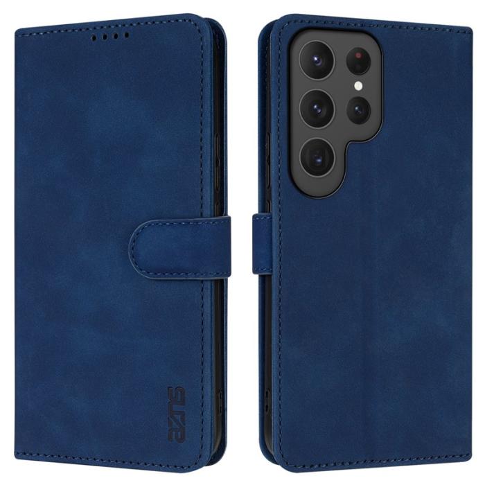 AZNS - AZNS Samsung Galaxy S25 Ultra Fodral PU Läder - Blå