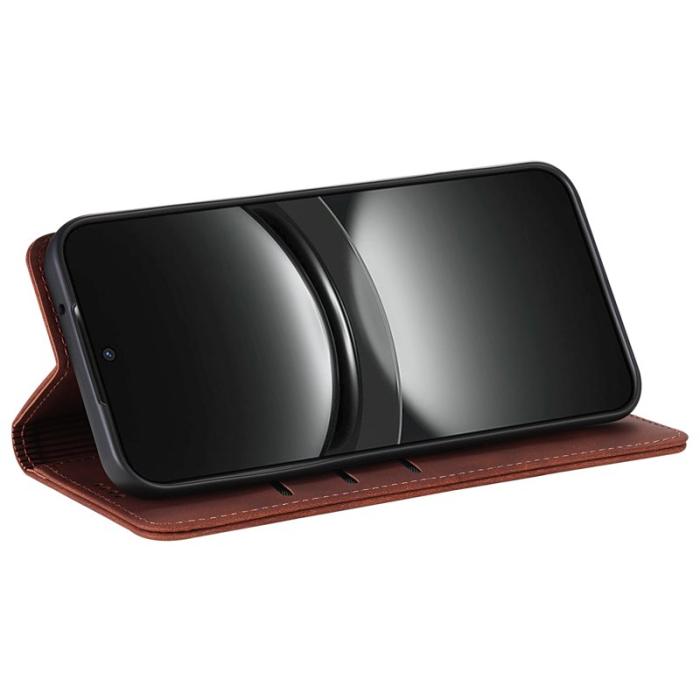 AZNS - AZNS Samsung Galaxy S25 Ultra Fodral PU Läder - Brun