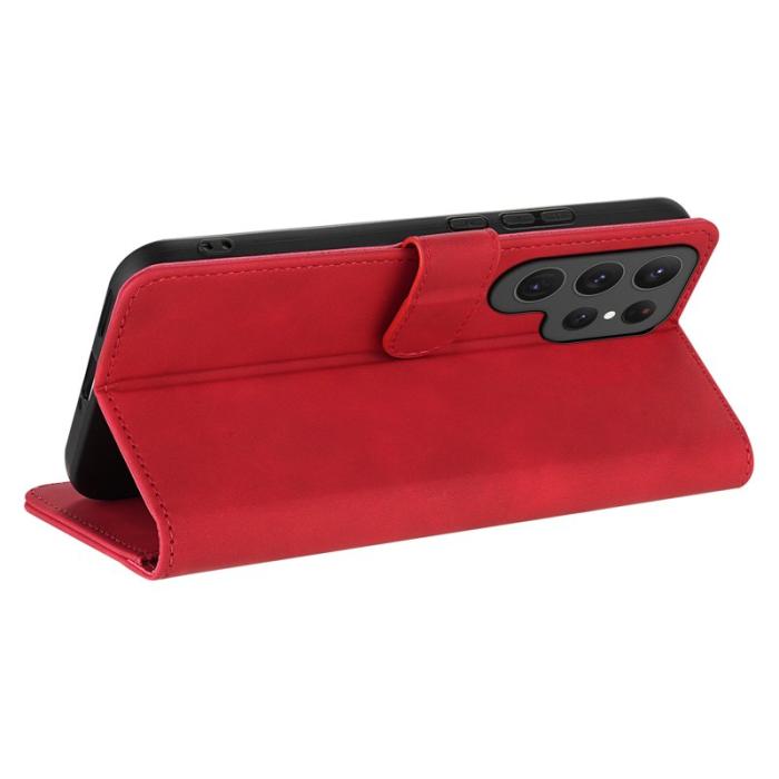 AZNS - AZNS Samsung Galaxy S25 Ultra Fodral PU Läder - Röd