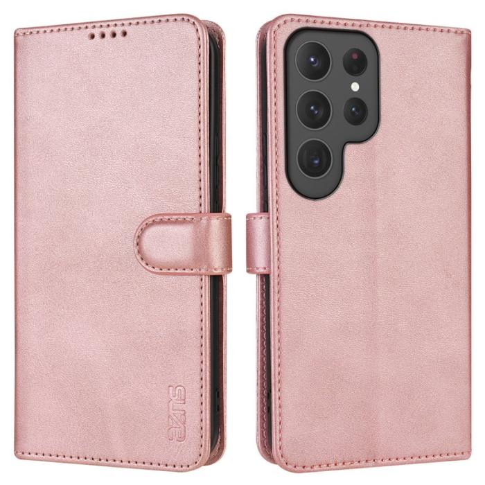 AZNS - AZNS Samsung Galaxy S25 Ultra Fodral PU Läder - Rose Gold