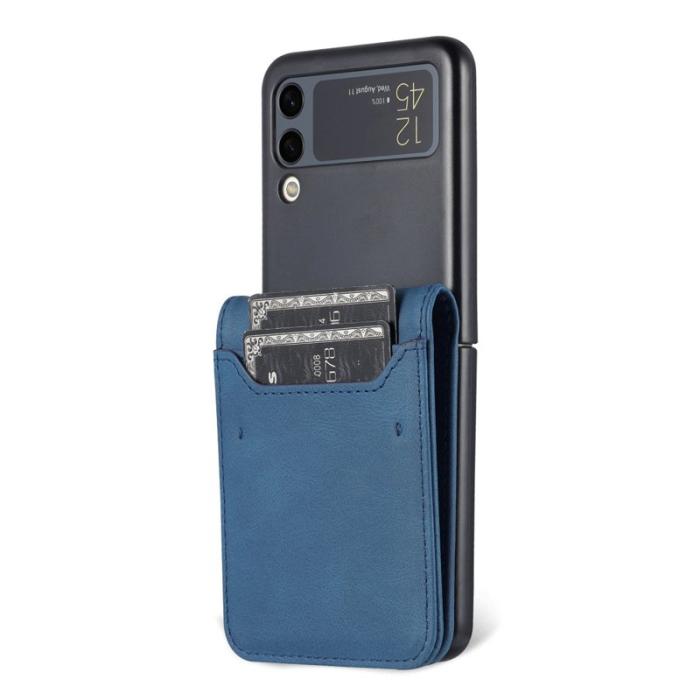 AZNS - AZNS Samsung Galaxy Z Flip3 5G Skal - PU Läder - Blå