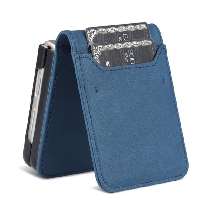 AZNS - AZNS Samsung Galaxy Z Flip3 5G Skal - PU Läder - Blå