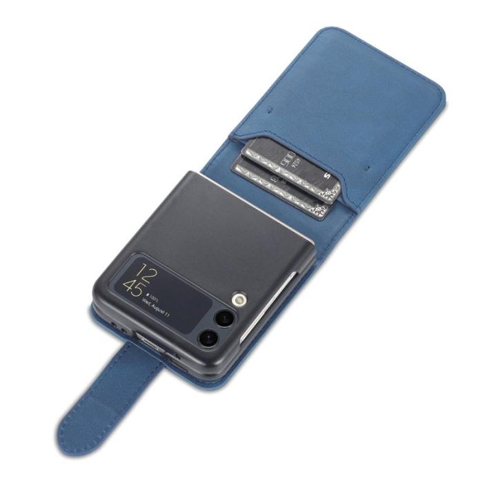 AZNS - AZNS Samsung Galaxy Z Flip3 5G Skal - PU Läder - Blå