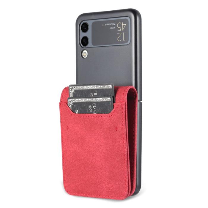 AZNS - AZNS Samsung Galaxy Z Flip3 5G Skal - PU Läder - Röd