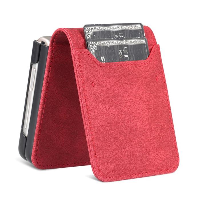 AZNS - AZNS Samsung Galaxy Z Flip3 5G Skal - PU Läder - Röd