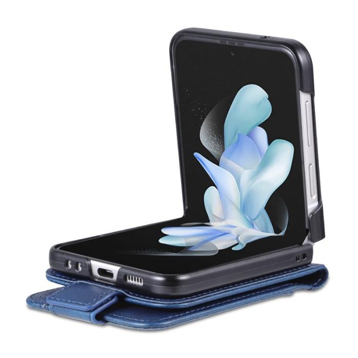 AZNS - AZNS Samsung Galaxy Z Flip4 Fodral Äkta läder - Blå