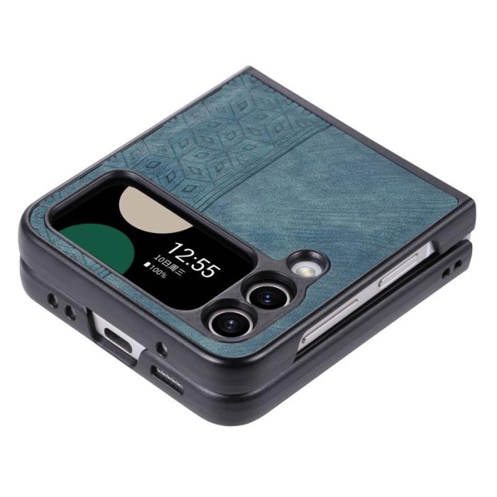 AZNS - AZNS Samsung Galaxy Z Flip4 Fodral PU Läder - Grön