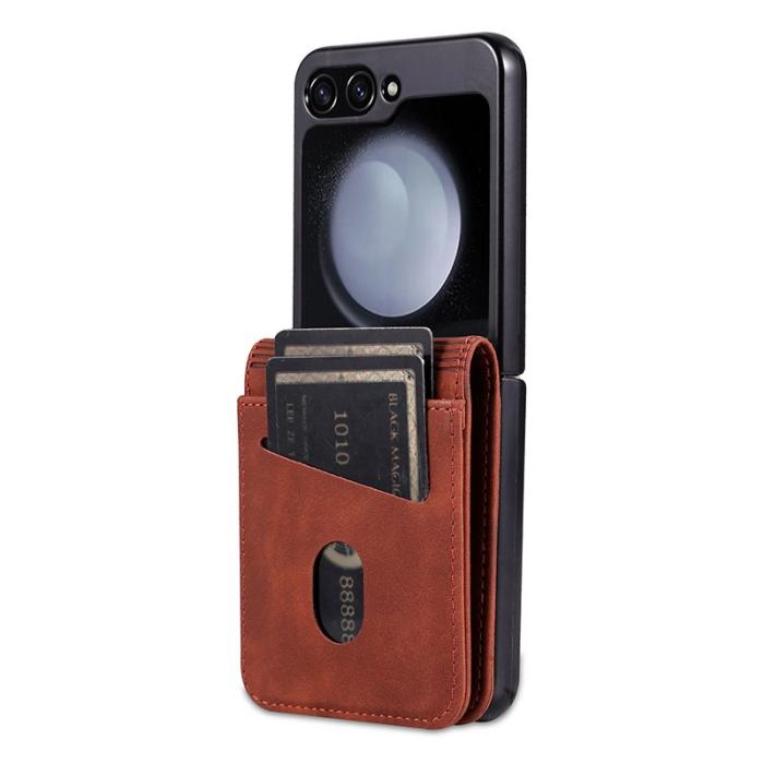 AZNS - AZNS Samsung Galaxy Z Flip5 Fodral Äkta läder - Brun