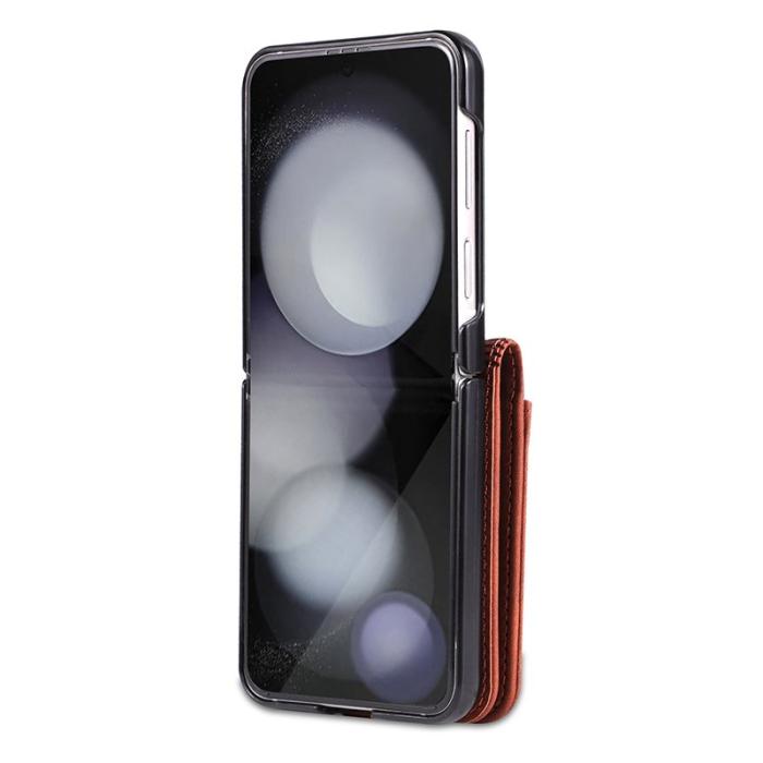 AZNS - AZNS Samsung Galaxy Z Flip5 Fodral Äkta läder - Brun